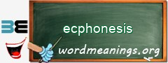 WordMeaning blackboard for ecphonesis